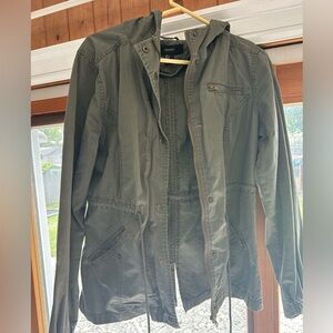 Green Forever 21 Hooded Jacket